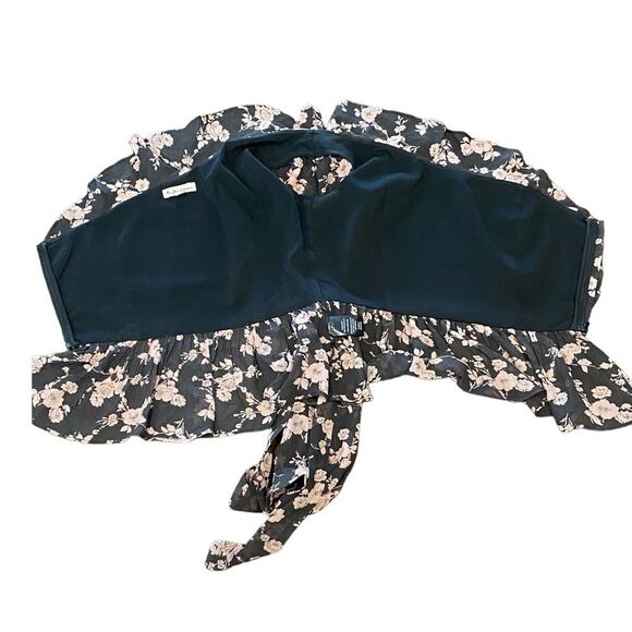 For Love And Lemons Theo Silk Blend One Shoulder Top Medium - Picture 13 of 15